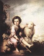 MURILLO, Bartolome Esteban Christ the Good Shepherd sg oil on canvas